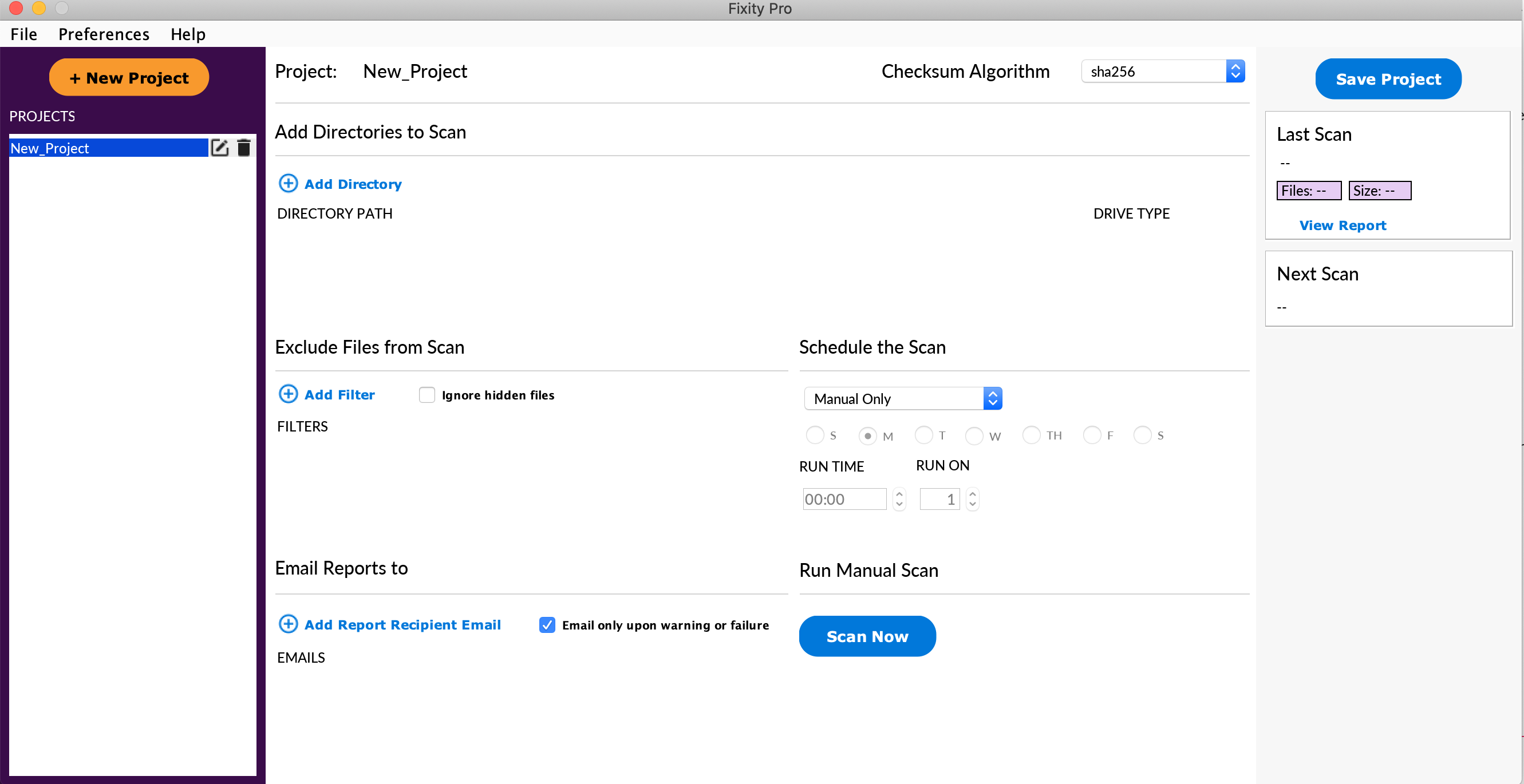 Main window algorithm screenshot