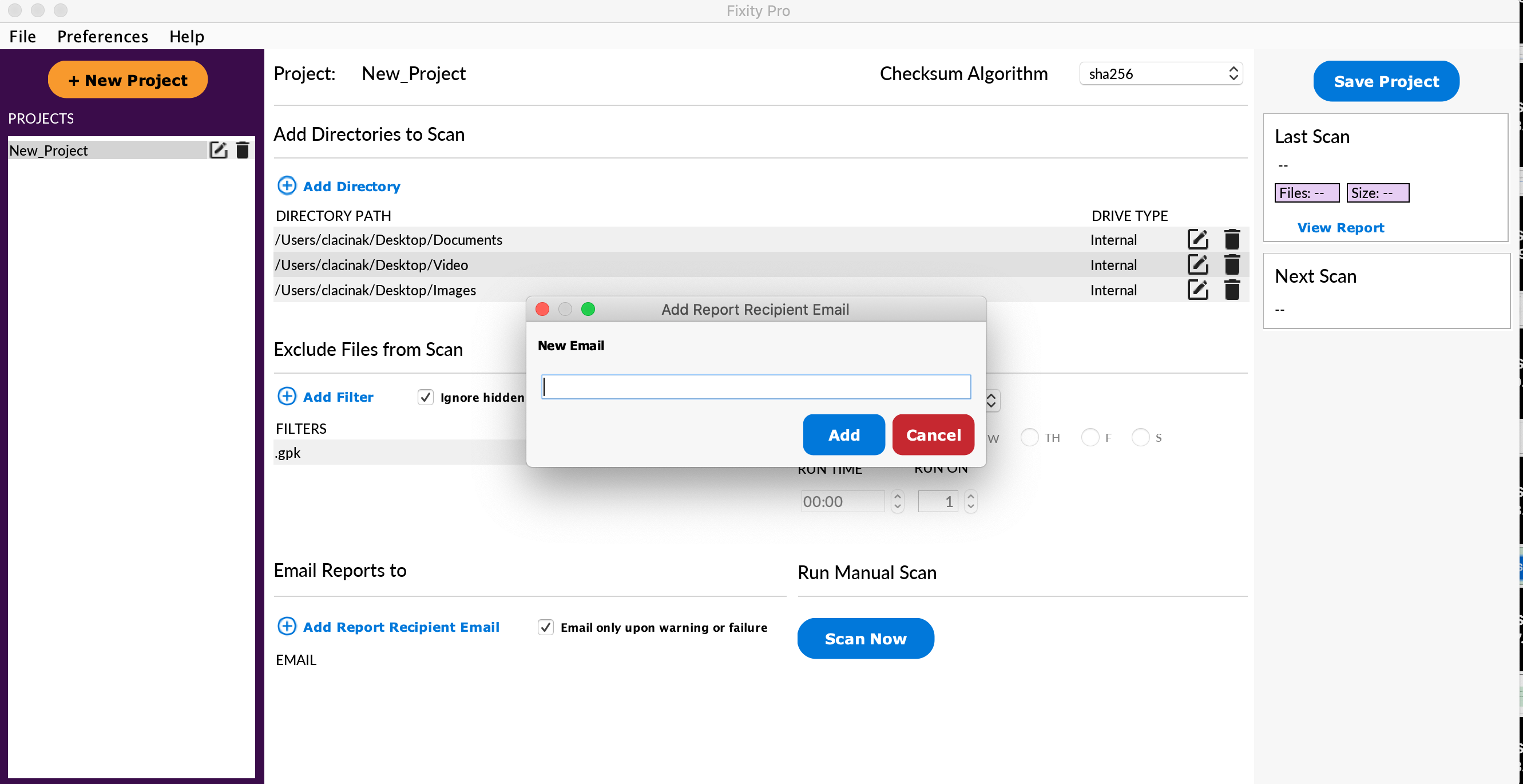 Main window email screenshot