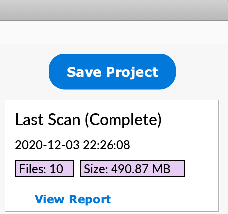 Manual scan window screenshot