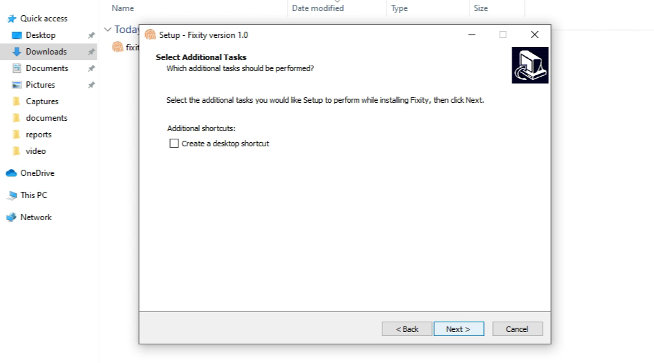 Windows install location screenshot